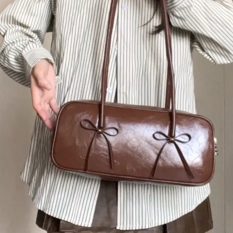 MBTI красная женская сумка через плечо винтажная модная повседневная элегантная с