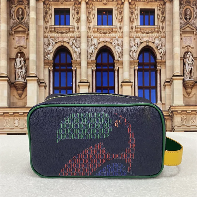 

High Quality Leather Luxury Brand Men Clutch Print Letter Handbag Fashion Ladie Cosmetic Bag Square Party Clutch Wallet Sac Luxe