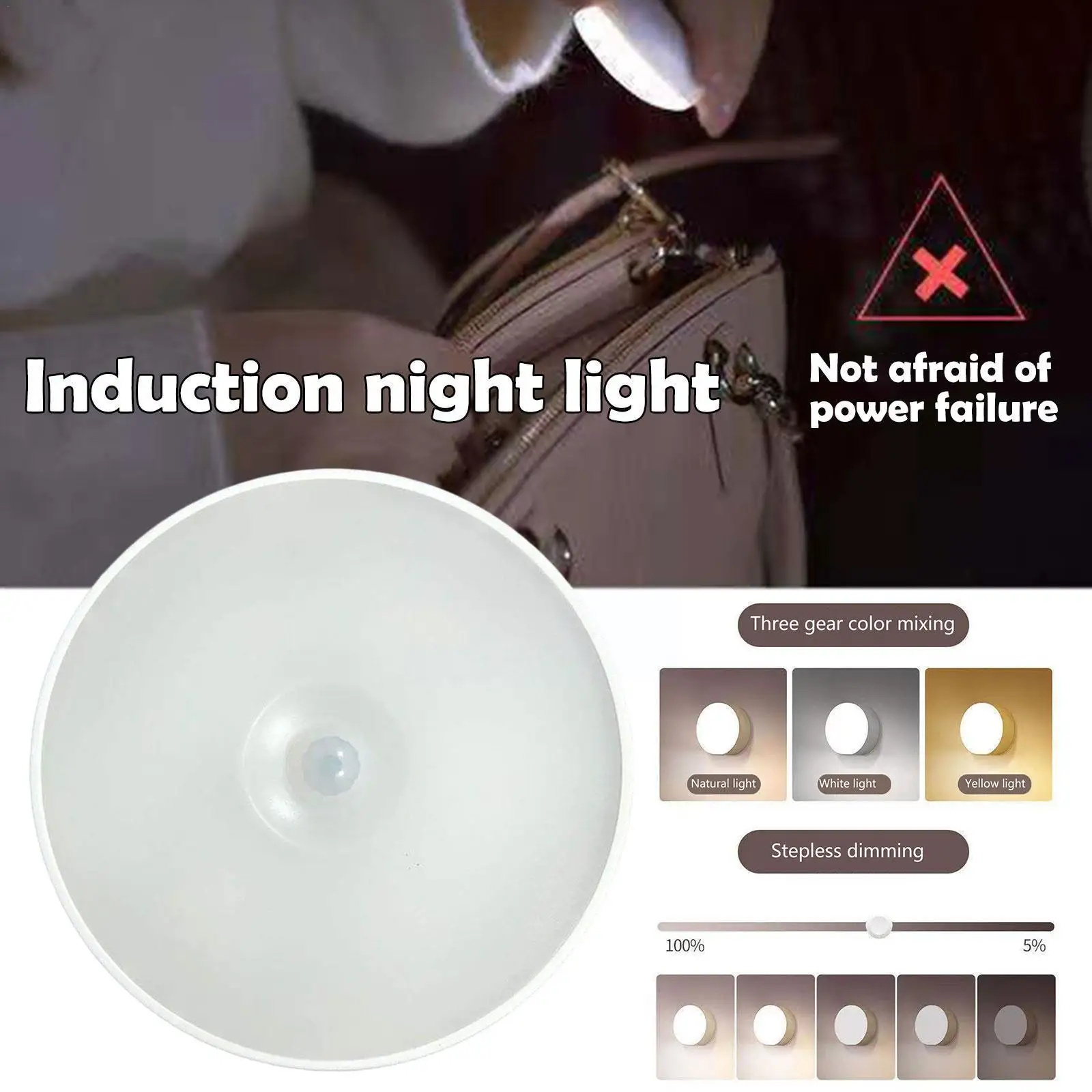 

Светодиодный ночник с Usb-зарядкой, приглушаемая Беспроводная лампа для туалета, спальни, кухни, кабинета, светсветильник льник Motion S N9f1