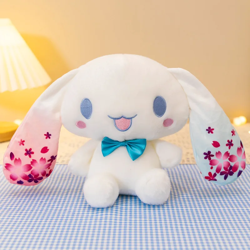 

Милые плюшевые игрушки Sanrio Cinnamoroll, 25 см, мягкие набивные плюшевые куклы со звездными ушками, мультяшное украшение для дома для девочек, подарки на день рождения