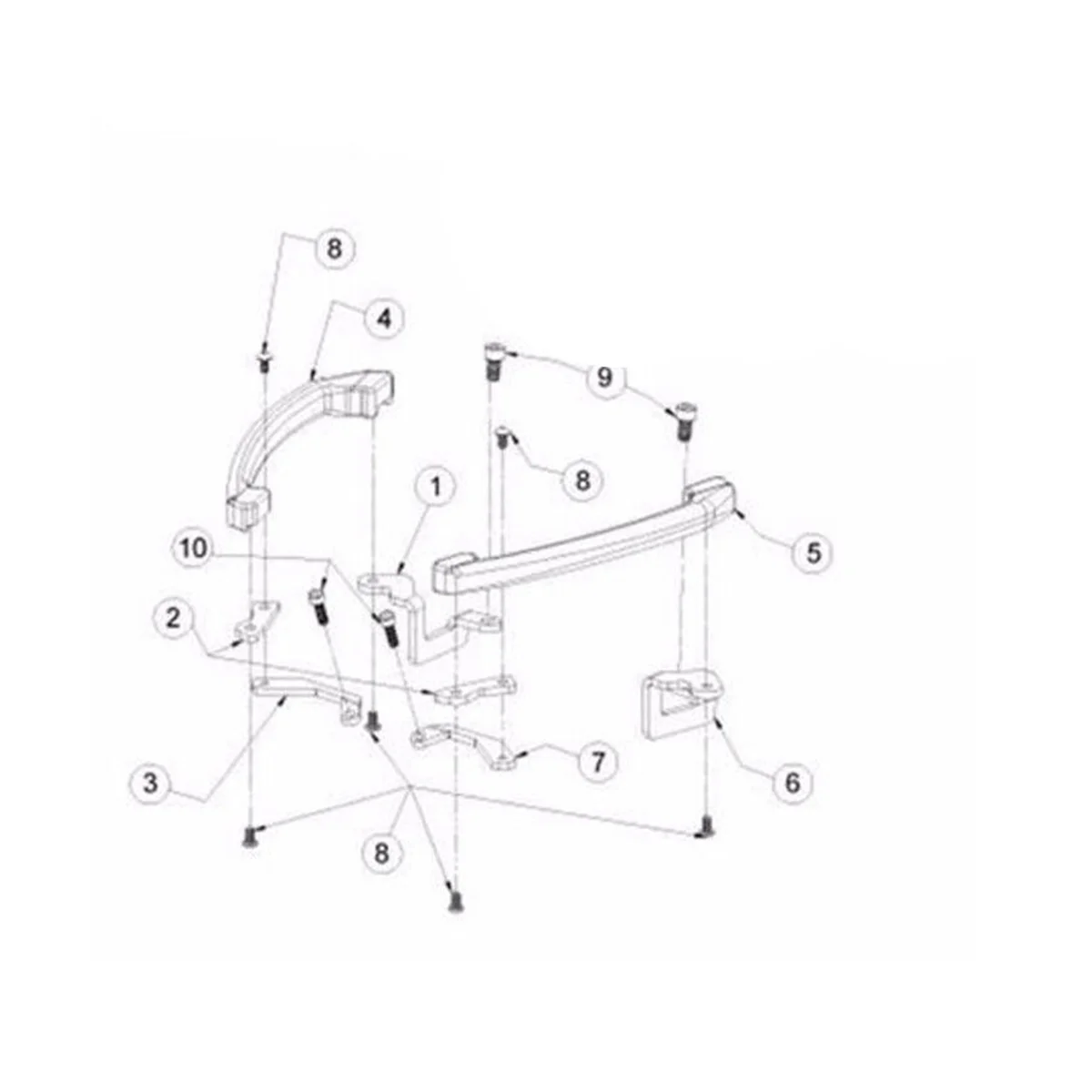 Задний подлокотник для мотоцикла задний аксессуары Mt07 E