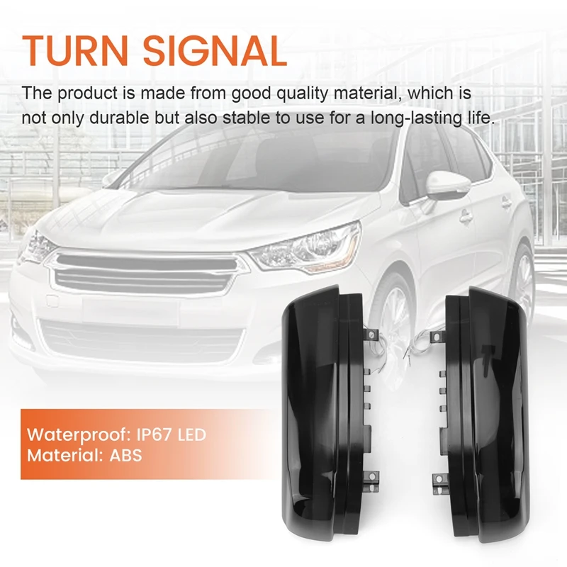 Автомобильный динамический поворотный сигнал Светодиодный Боковой зеркальный