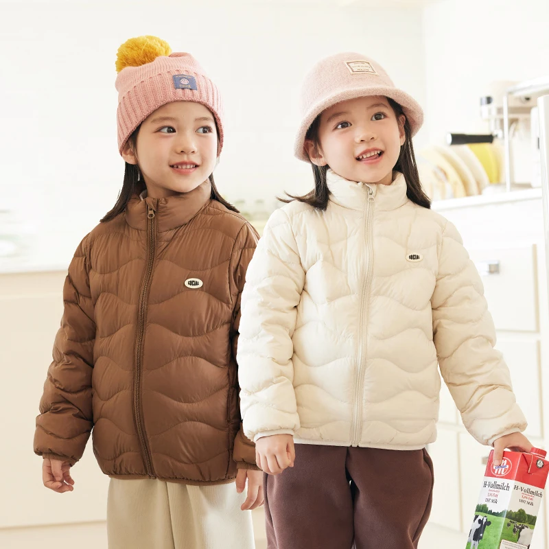 

High-grade 90% White Duck Down Jacket for Kid Girl Windproof Warm Outerwear Winter Overalls for Kid Girl Parka Snowsuit