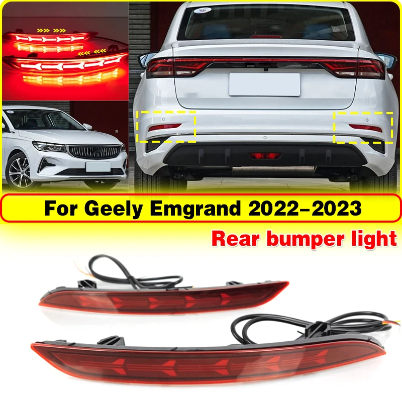 

Задний бампер автомобиля, светодиодные дневные ходовые огни, автомобильные противотуманные фары, стример рулевого управления для Geely Emgrand 2022-2023