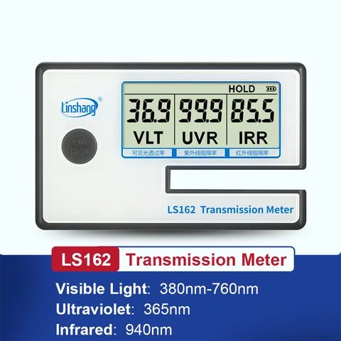 Оконный Тонирующий Измеритель LS162A УФ 365 Нм И ИК 1400 Нм ВЛТ Разделения Толщина Измерения 8 Мм Простая Операция Стекло Из Пленочной Пленки
