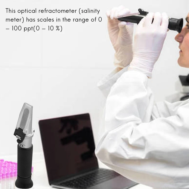 Рефрактометр солености для морского и аквариума 0-100 Ppt с автоматической