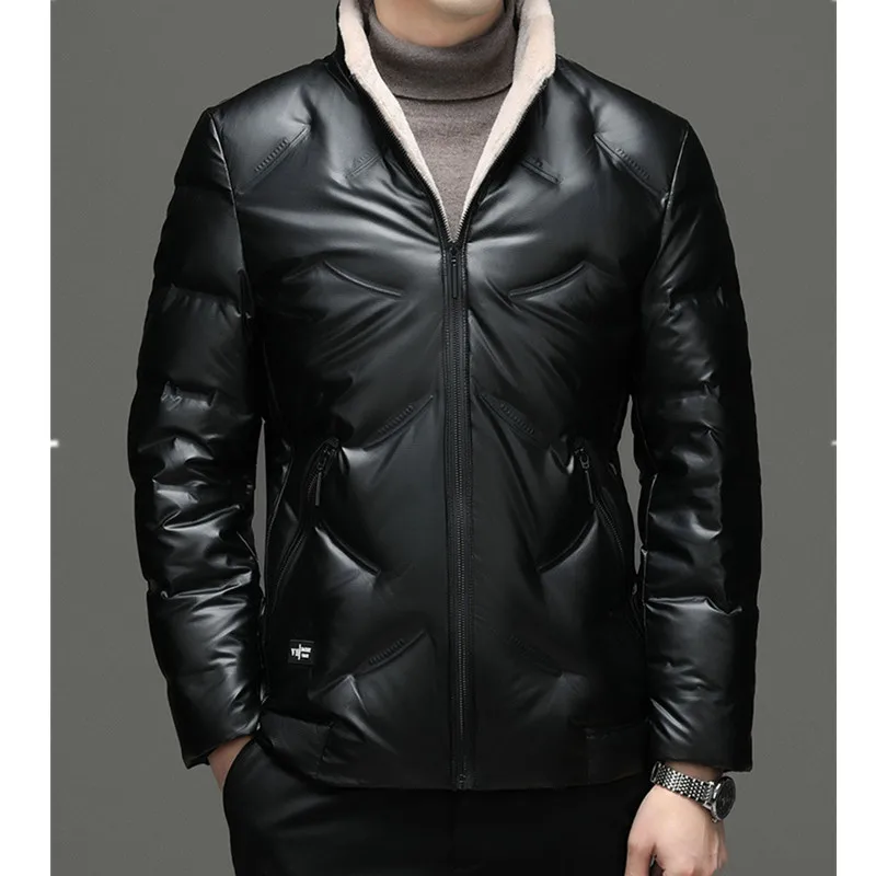 Winter Mens Clothing Cashmere Collar Coat Warm Hooded Thick Puffer Male Casual Overcoat Thermal Oversize Parka Duck Down Jackets