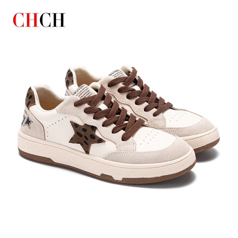 

CHCH Fashion Women's Shoes Thick Bottom Cowhide Correction Shaping Heightening Non-slip Wear-resistant Sports Casual Shoes