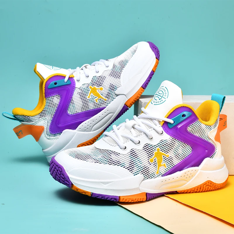 2023 Breathable Kid Sneaker Shoes Boys Mesh Basketball Shoes Fashion Casual Shoes Comfortable Training Shoes for Children