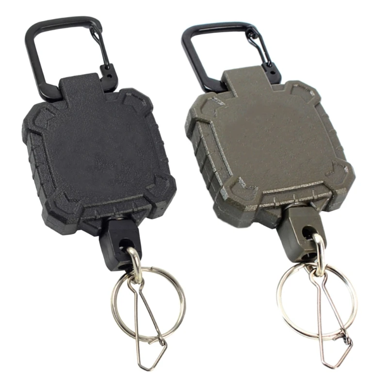 

High Strength Key Chain Steel Wire Rope Buckle Retractable Key Chain Durable