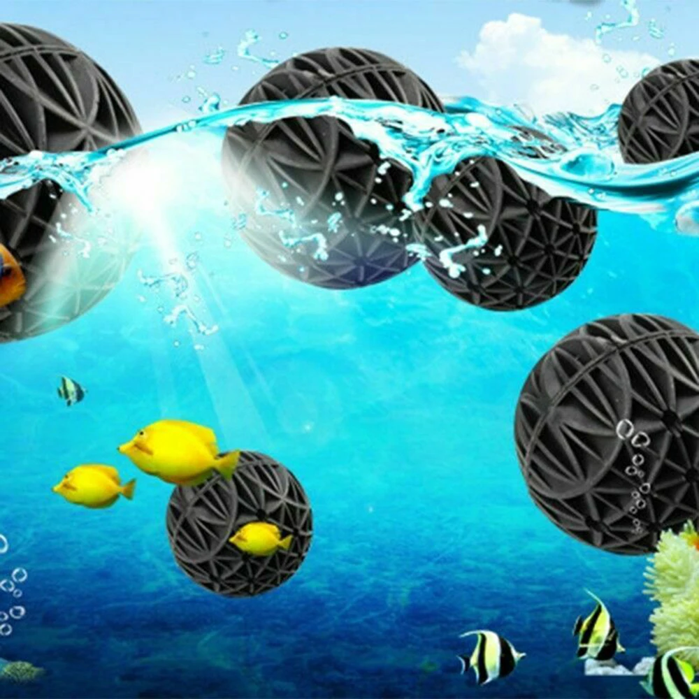 50 шт. Био фильтр шарики 26 мм фотофильтр среды Аквариум Пруд воды Bioballs для
