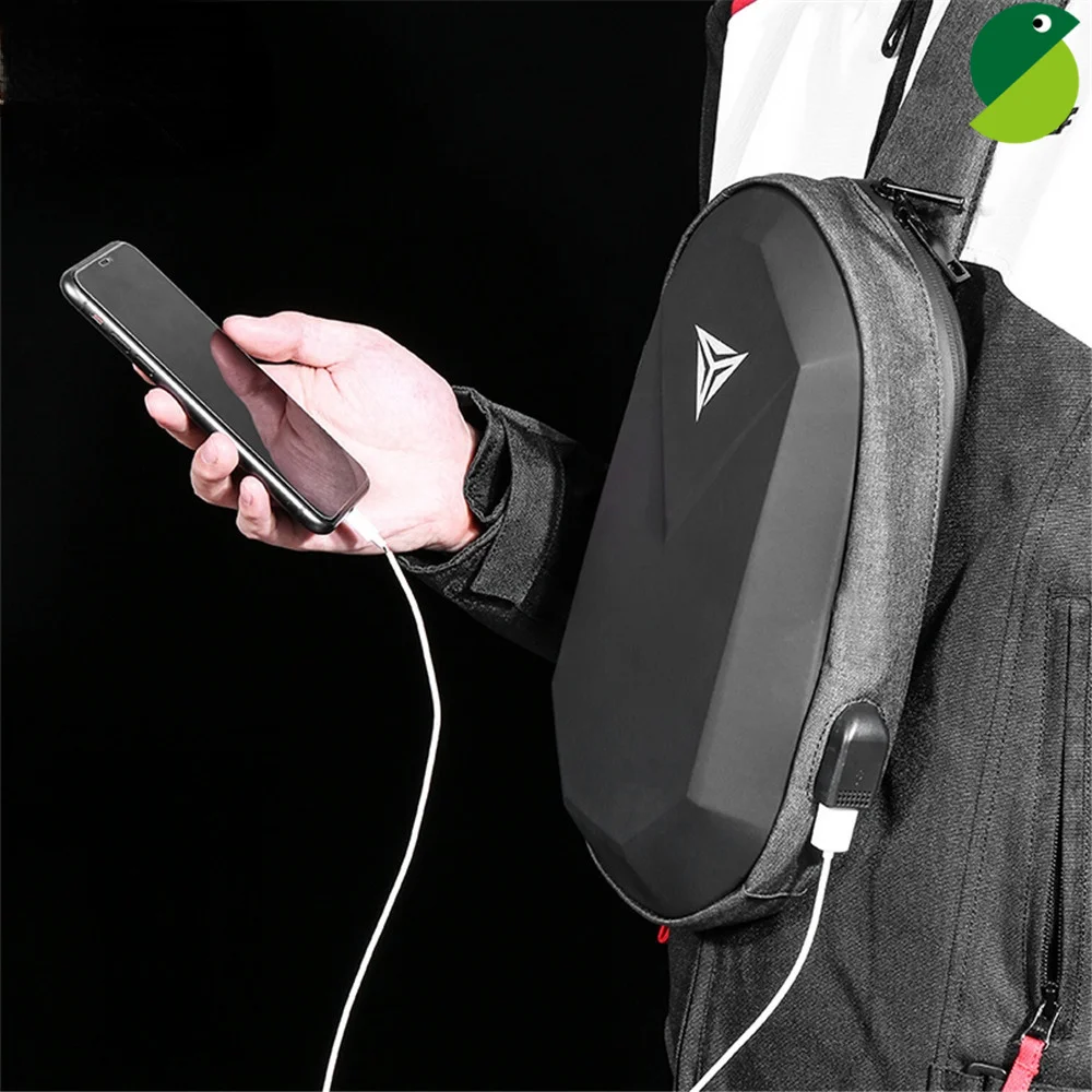 

Motowolf Men's Motorcycle Shoulder Bag Travel Chest Bag Waterproof Sports Chest Bag Anti-Theft Bags Usb Charging Messenger Bag