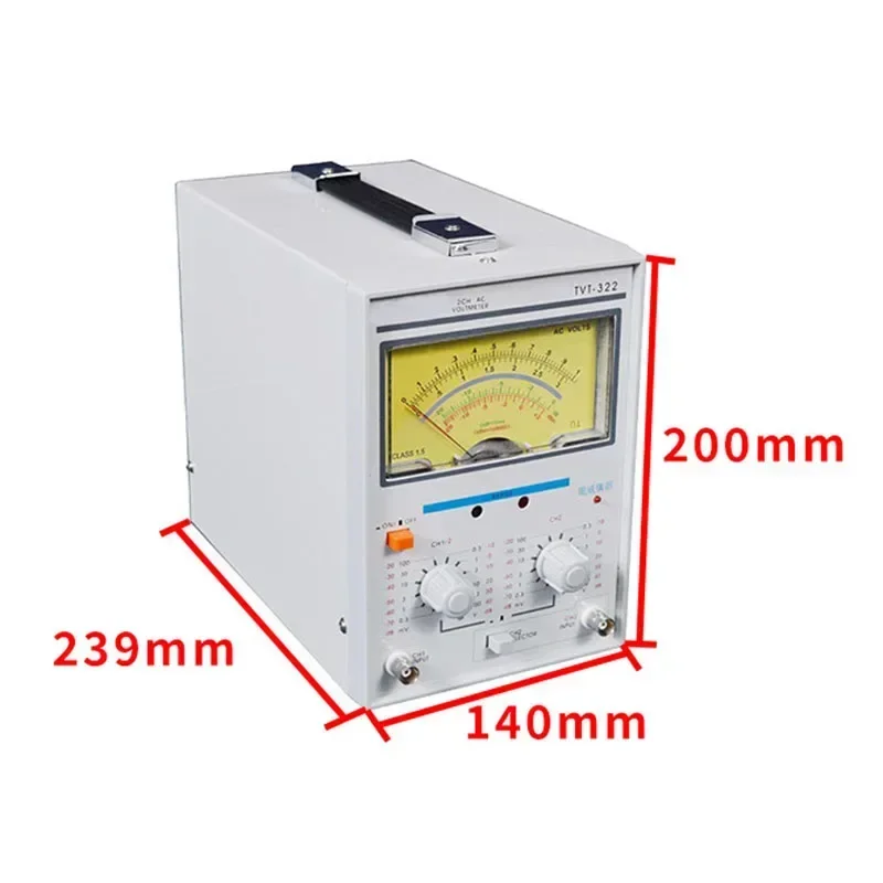 TVT-322 AC Одиночная указка двойная миллиметр высокоточный двухканальный вольтметр