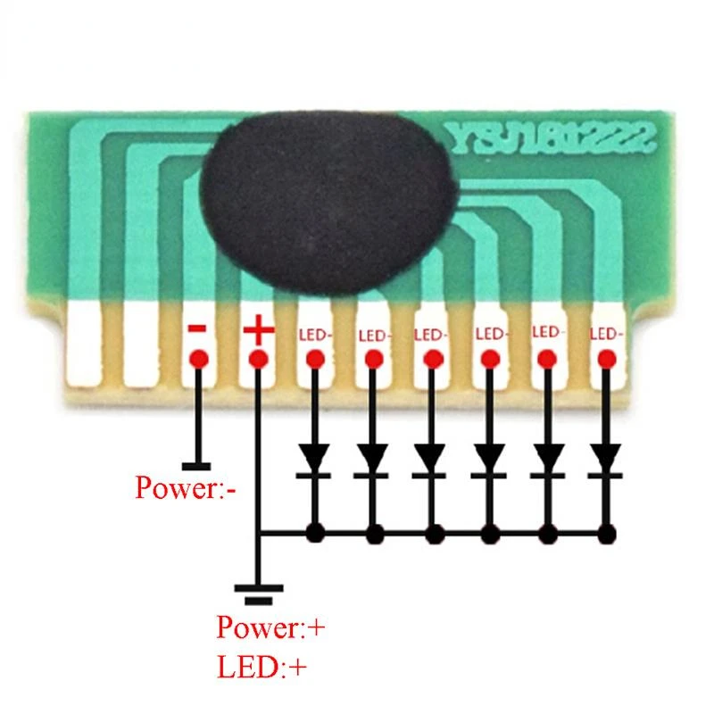 

2023NEW 10pcs/lot DIY 6-LED LEDs 3-4.5V Flash Chip COB LED Driver Cycle Flashing Control Board Module IC Electronic