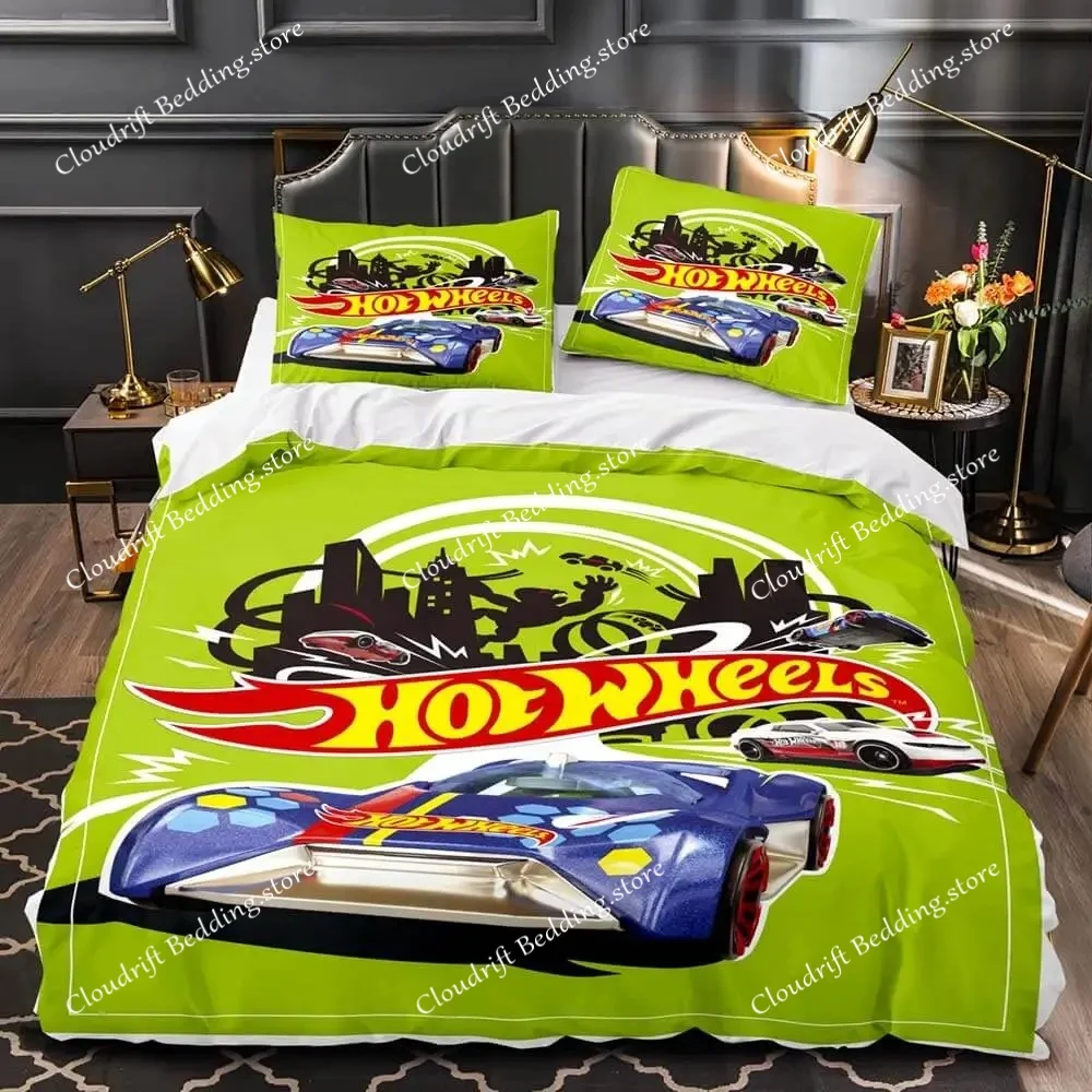 Комплект постельного белья с 3D-принтом Monster Truck Hot Wheel: пододеяльник и наволочки, размеры Twin, Full, Queen, King, для декора спальни, домашний текстиль (art.: 3920d933d43da) - 3920d933d43da