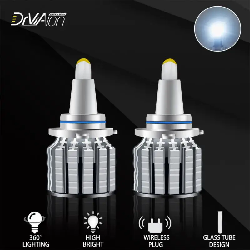 

White Light Auto Led Headlamp Waterproof Car Headlights Superbright Durable Laser Headlights Car Accessories H10 6000k Universal