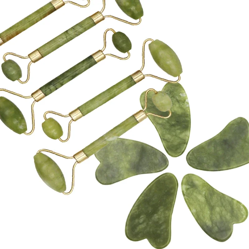 2 шт./комплект массажер гуаши для лица Нефритовый