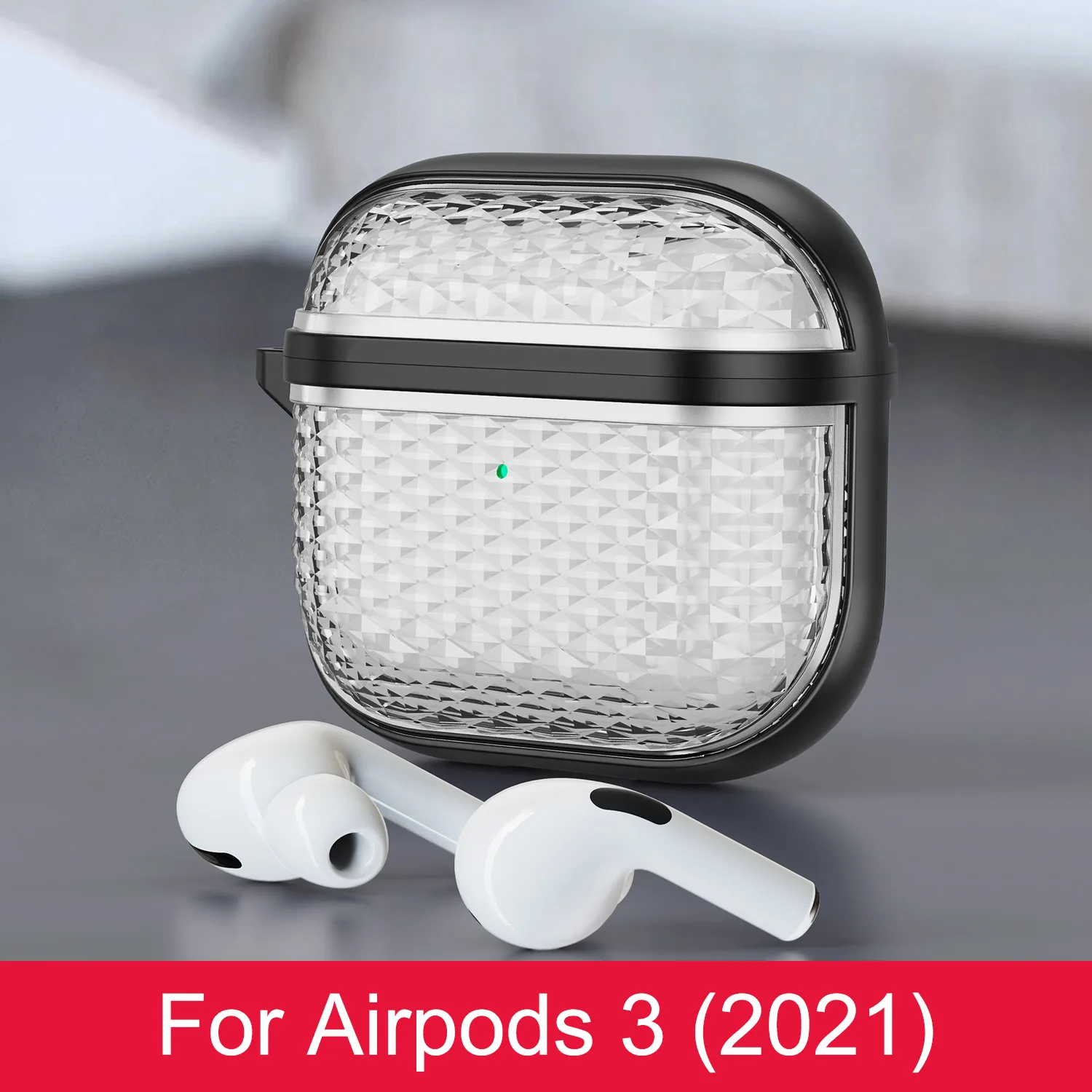 

Чехол для Apple AirPods 3, беспроводные Bluetooth-наушники, прозрачный чехол для Airpods 3 2021, пылезащитный чехол с ремешком