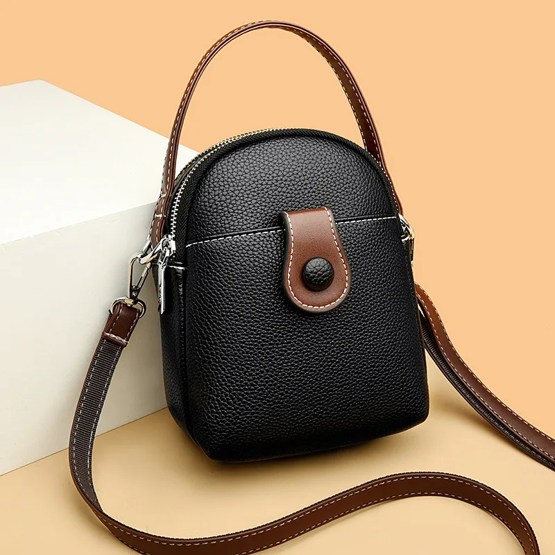 

Новая кожаная сумка-мессенджер для женщин, маленькая Высококачественная нишевая вместительная ручная дамская сумочка на плечо