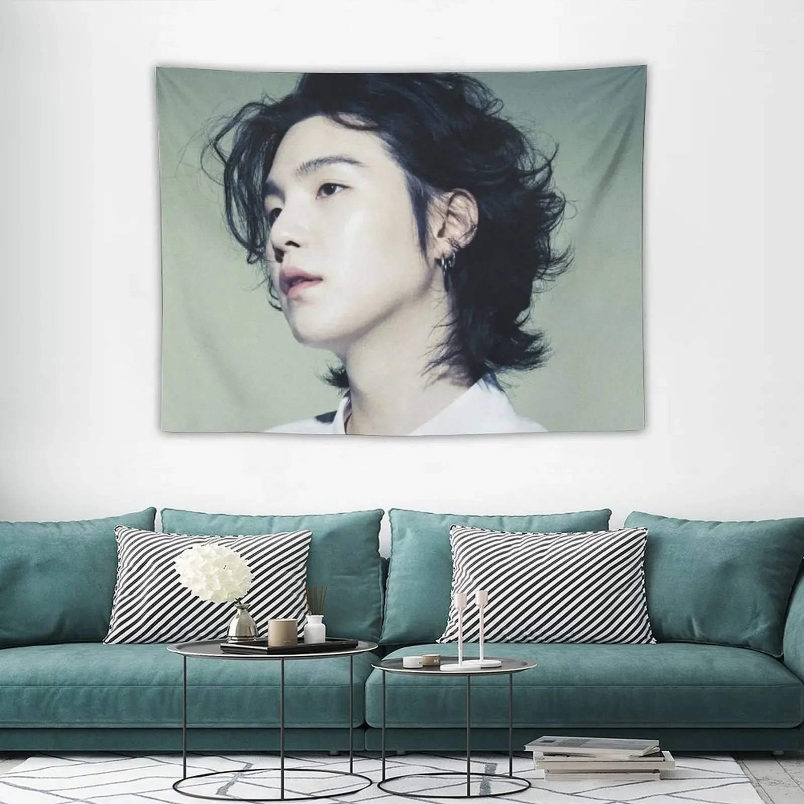 Гобелен Yoongi #8 с длинными волосами комнатный декор для девочек скандинавский