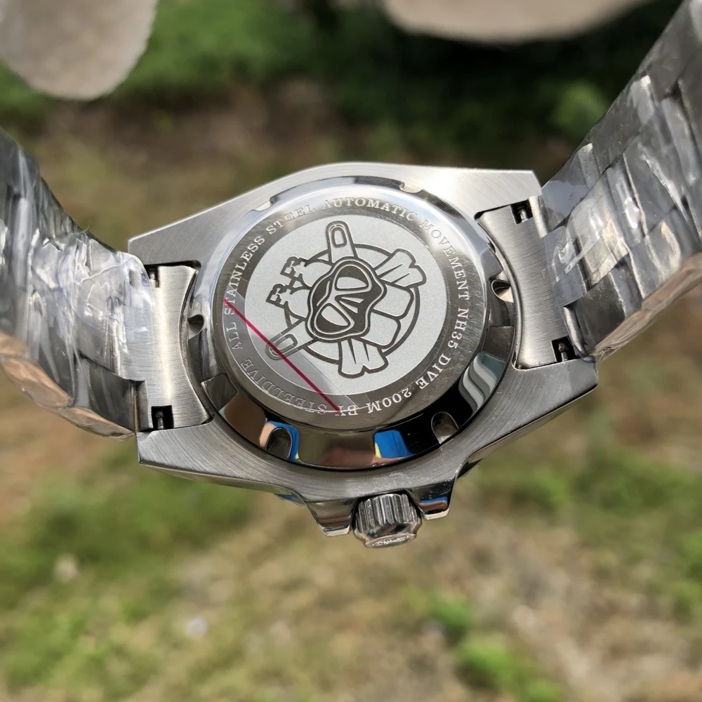 Мужские водонепроницаемые часы STEELDIVE SD1954 20 бар мужские для дайвинга 41 мм с черным