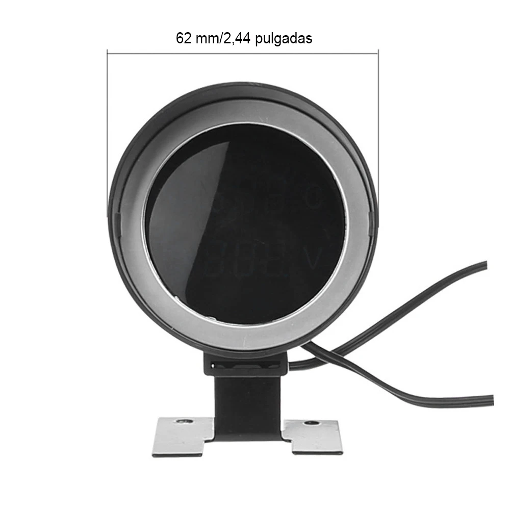 Круглый цифровой вольтметр температуры воды автомобильный термометр 2 в 1 датчик