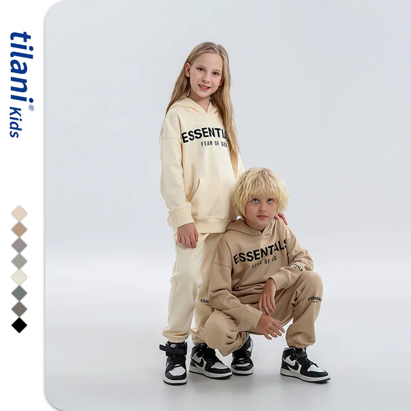 Essentials children's wear European and American high street loose children's suit for men and women's new two-piece letter set