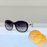 black round frame gradient gray lens high quality womens myopia prescription sunglasses 5316 fashion mens glasses