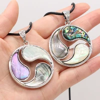 new style natural shell necklace the mother of pearl round pendant charms for elegant women love romantic gift