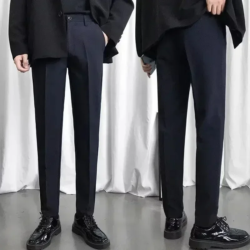 A3935 Мужские брюки для улицы эластичные дышащие прямые спортивные штаны