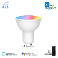 1 10pcs gu10 wifi smart led light bulb spotlight smart home 220 240v 4w diy adjustable rgbcct magic bulb ewelink alexa google