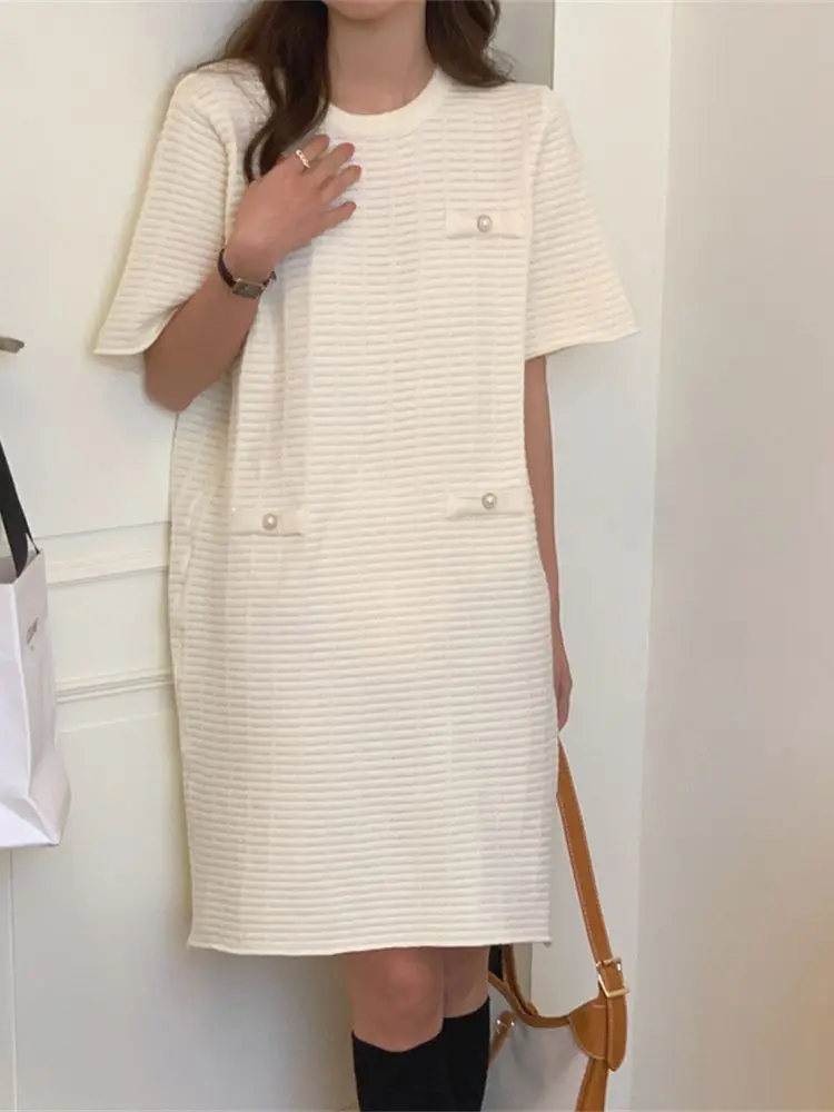 

Женское прямое трикотажное мини-платье-свитер Alien Kitty, облегающее модное элегантное платье с коротким рукавом для выпускного вечера, одежда ...