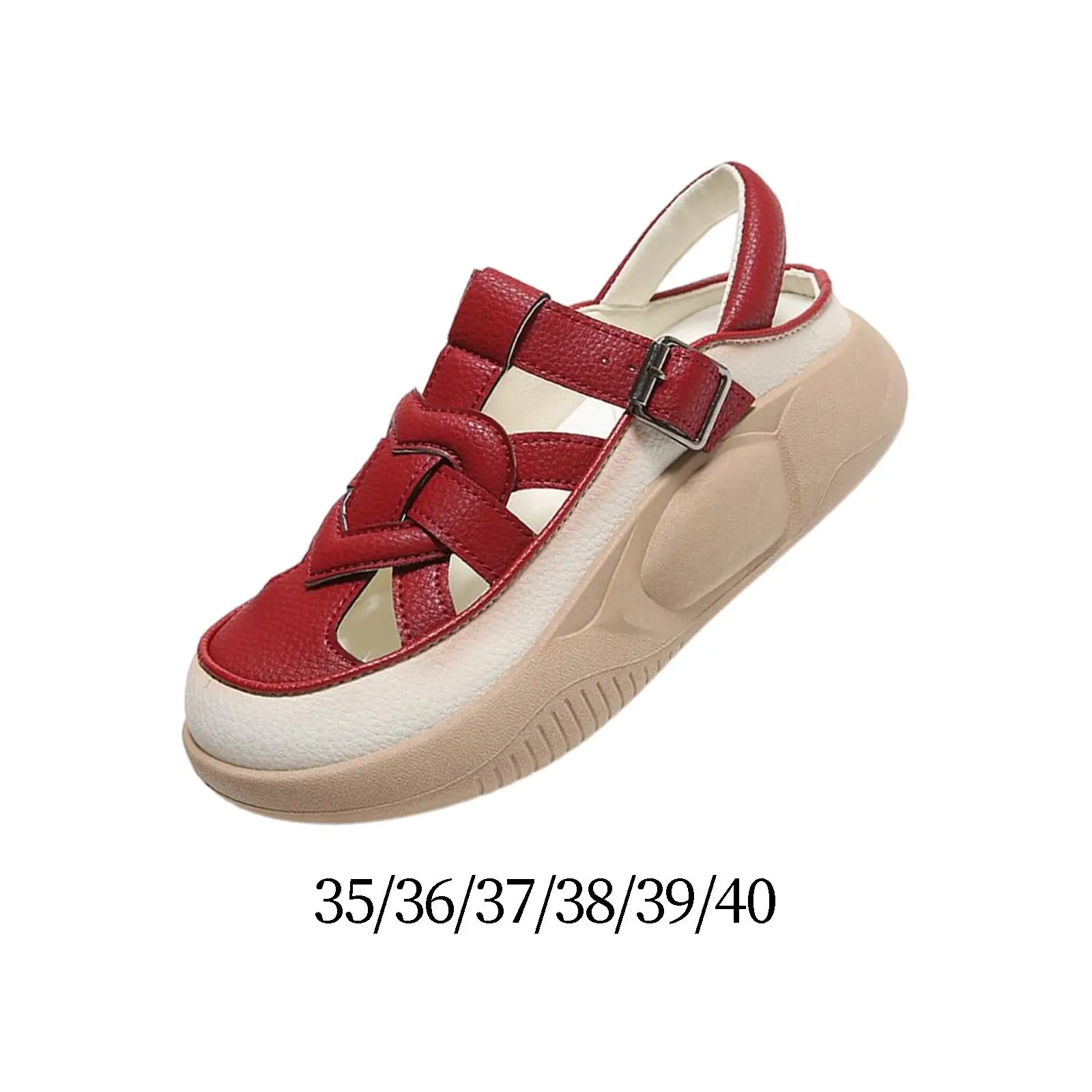 

Women's Platform Sandals Fashion Comfort PU Leather Sandals Slip on Sandals for Trips Walking Dating Shopping Leisure Activities