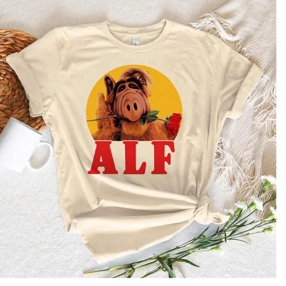Женская комиксная футболка Alf одежда с графическим принтом для девушек в стиле