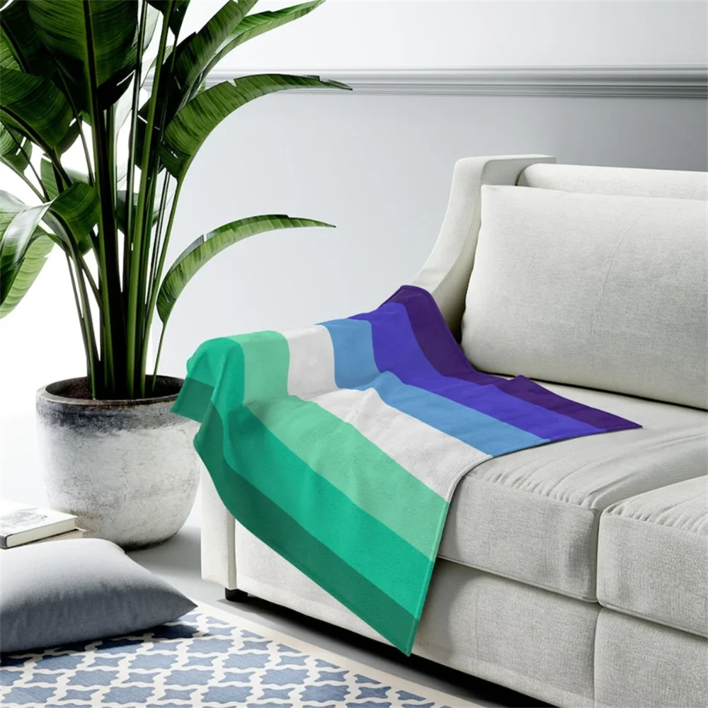 Плюшевое одеяло для геев гордости MLM гей-друг гей-бойфренд флаг цвет