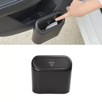 hanging car trash can vehicle garbage dust case storage box abs square pressing trash bin auto interior accessories for car