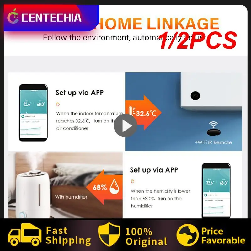 

1/2 шт., термометр 1-Tuya ZigBee для измерения температуры и влажности