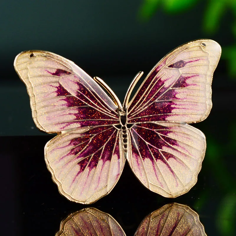 

Japan and South Korea Hand-painted Enamel Butterfly Brooch Creative Smart Clothing Clothing Hat Dress Cheongsam Accessories New