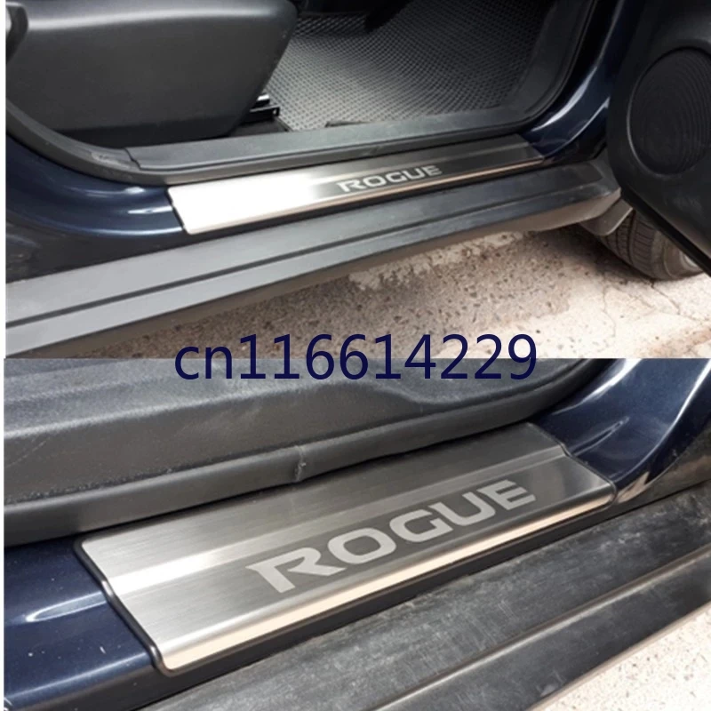 

stainless steel Car door cover outside door sill plate Car styling for Nissan Rogue T32 2014 2015 2016 2017 2018 2019