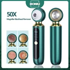 от черных точек от прыщей Инструмент для удаления чёрных точек вакуумный аппарат для очистки пор Электрический акне угрей в черный горошек для девочки, пылесос инструмент с блестками и черными пятнами