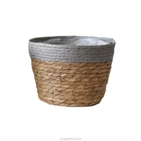 2022nordic handmade straw laundry picnic toy storage basket flower pot cover plant container home decoration o26 20 dropship