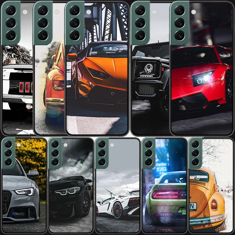 

New Sports Cars Male Men Phone For Samsung Galaxy Note 20 Ultra 10 Lite 9 8 M11 M12 M21 M30S M31S M32 M51 M52 Case J8 J6 J4 Plus