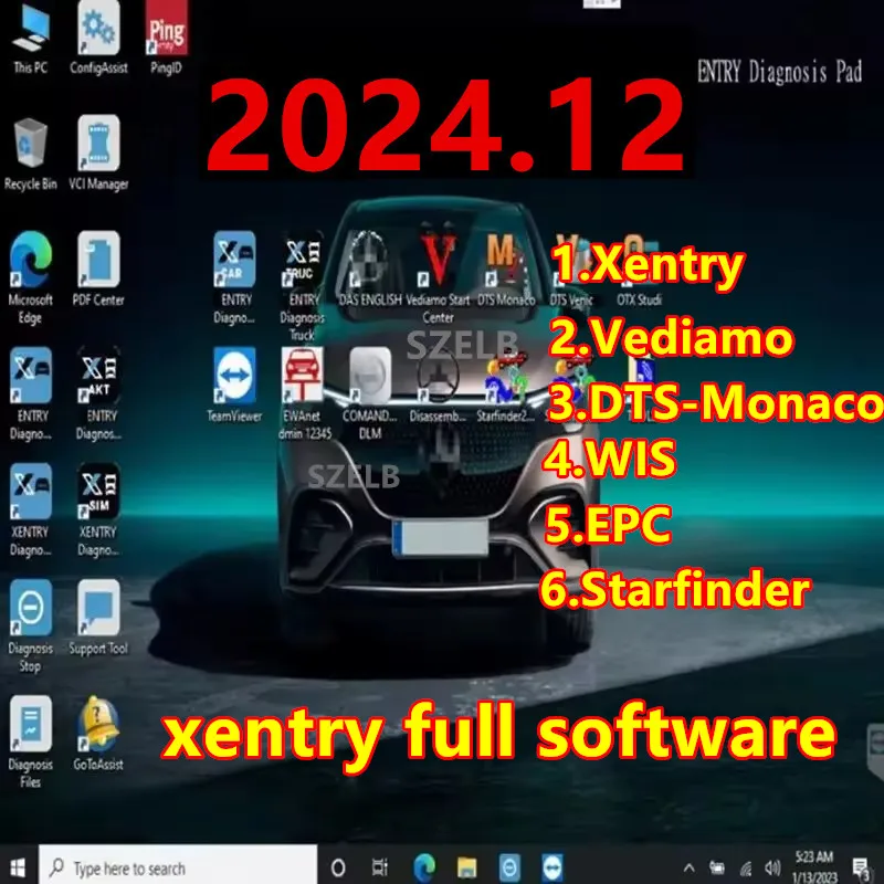 2024.12 Программное обеспечение Xentry до даты, Vediamo, D.TS, WIS, EPC для диагностики MB STAR C6 для онлайн-установки Openport, активация (art.: 3920cd1422b94) - 3920cd1422b94