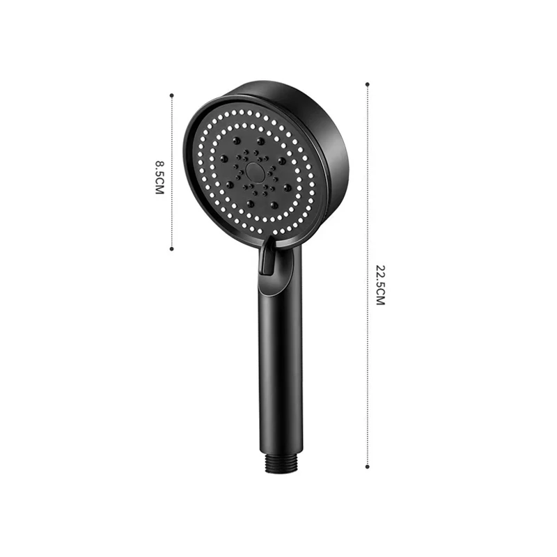 Регулируемая ручная насадка для душа с подставкой и шлангом — 5 режимов расход