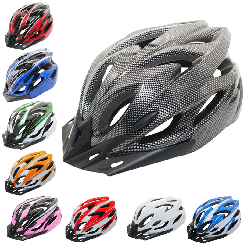 Neutral Bicycle Helmet Ultra-light Carbon Fiber Texture Mountain Bike Helmet Adult Bike Accessories Riding Equipment Comfortable