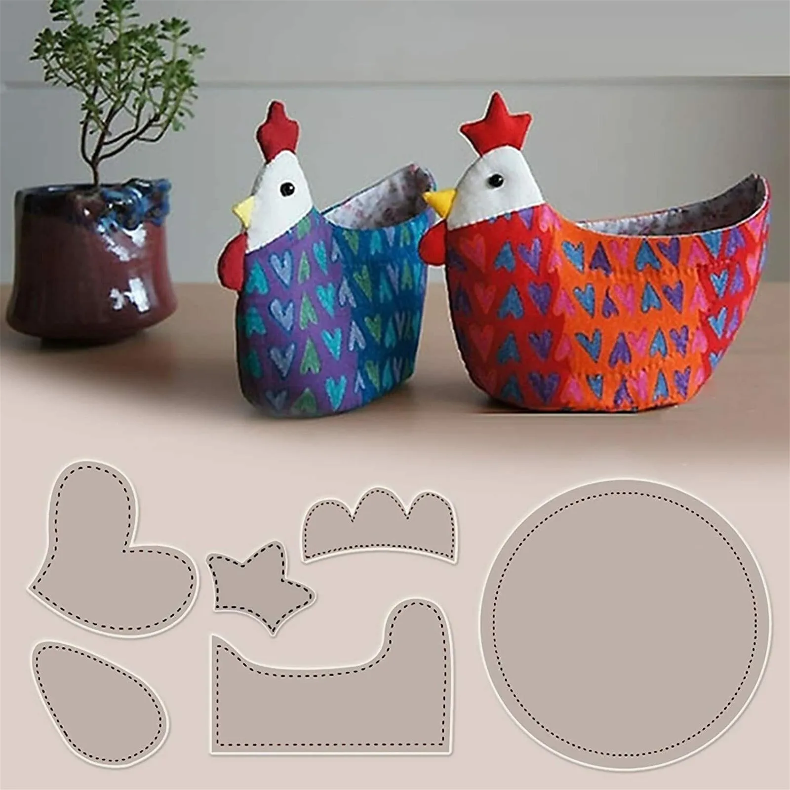 Трафареты акриловые пасхальные с рисунком цыпленка 6 шт./компл. |