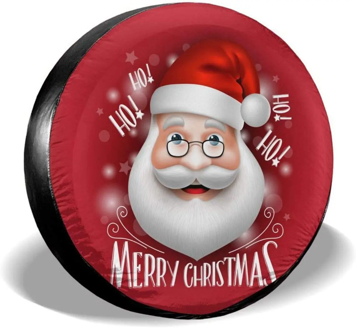 

Foruidea Santa Claus Christmas Spare Tire Cover Waterproof Dust-Proof Wheel Tire Cover Fit for Jeep,Trailer, RV, SUV and Many Ve