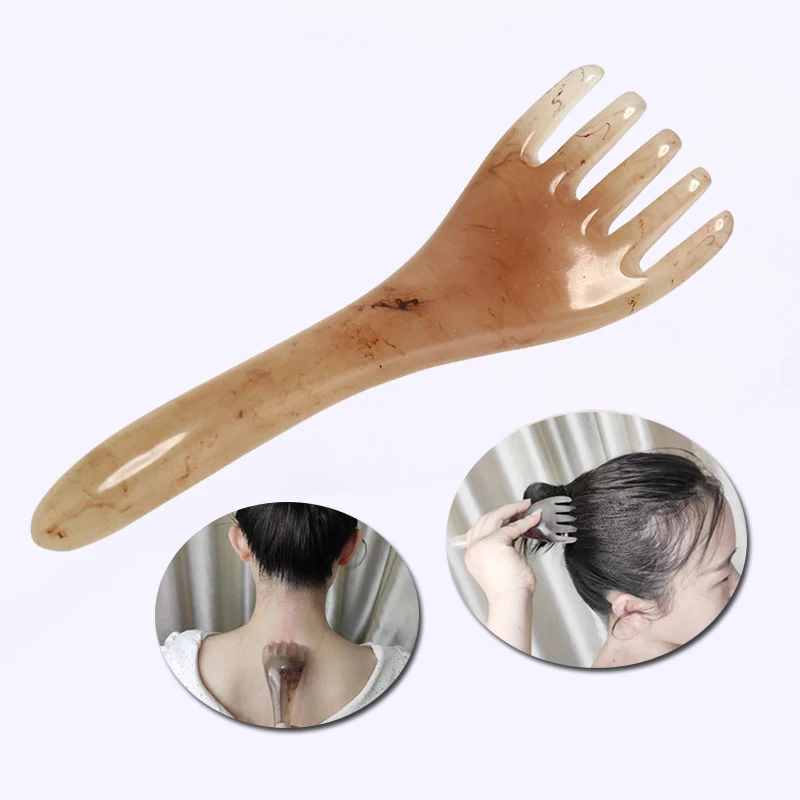 

Массажер гуаша полимерный для головы, массажная расческа для лица и шеи, акупунктурная терапия, скребок для гуаши, релаксация кожи головы, 1 шт.