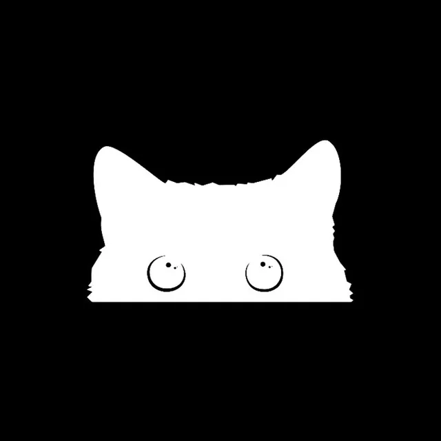 

Cat Auto car Sticker bonding 19cm White Color