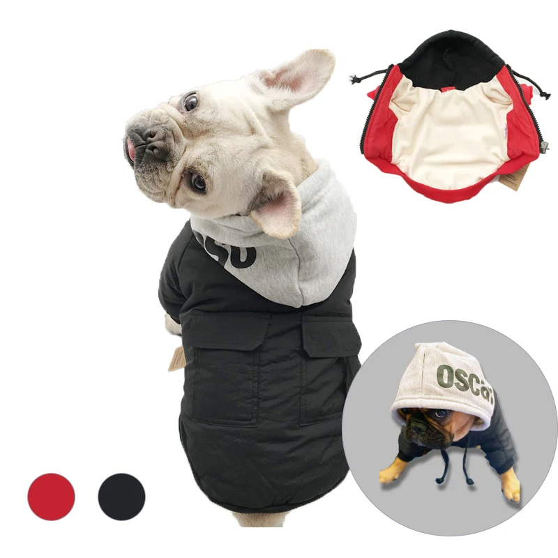 

Pet Dog Clothes Autumn and Winter Thickened Warm Hoodie Sweater Coat Small and Medium French Bulldog Chihuahua Schnauzer Costume